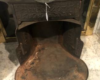 cast iron Franklin stove