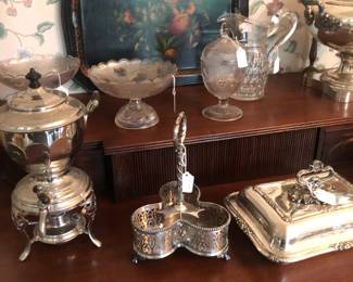 silverplate, flint glass, tole