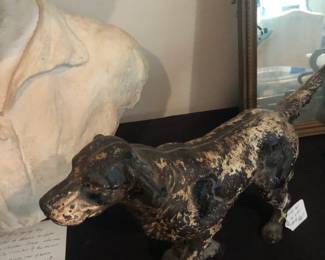cast iron dog doorstop