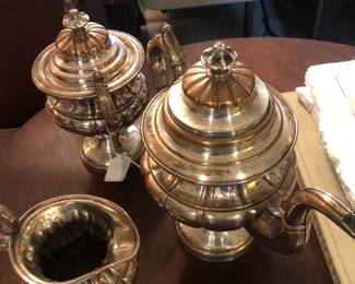 early silverplate teaset