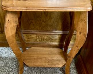 Antique Wood Side Table.