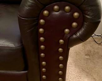 Leather Nailhead Sofa & Loveseat.