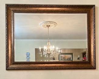 Large Mid Century Wall Mirror. W 44" x H  32".