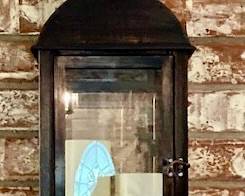 Large Metal Lantern with Flameless Candles.