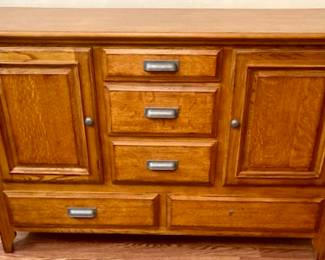 Oak Buffet/Sideboard. W 60" x H 39" x D 20".