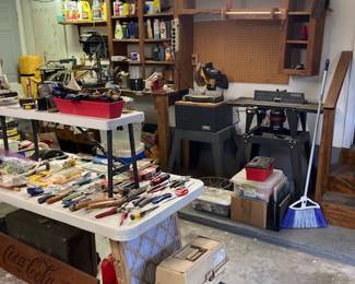 Garage Shopping for Yard Tools/Power Tools/Shop Vac/Fishing Tackle/Hand Tools/Tool Boxes and More!