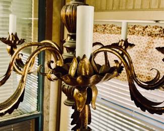 Vintage Large 8 Light Copper Chandelier. Beautiful!