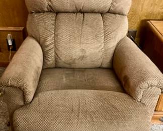 Beige Recliner.