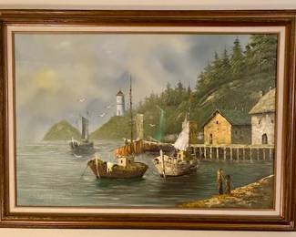 Vintage Mid Century Framed Wall Art.
