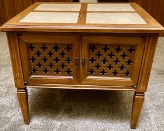 Classic Mid Century End Table with Storage.