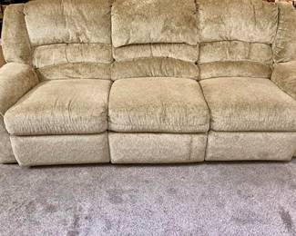 Beige Recliner Sofa.