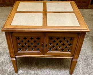 Classic Mid Century End Table with Storage.