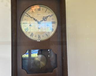 Linden Chiming Pendulum Wall Clock w/key