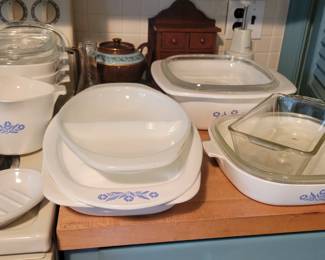 Corning blue cornflower dishes