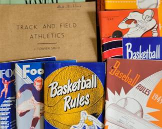 Sports rules paperback books from 1940's and 50's