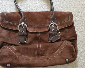 Suede Coach purse