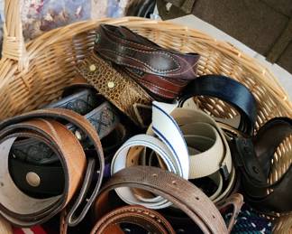 hundreds of belts in this home