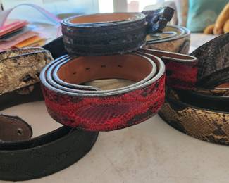 snake and lizard mens belts
