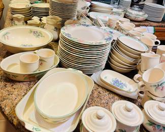 A huge collection of pfaltzgraff garden party we will be selling a lot of the dishware  in sets of 6, 8, 12…… 