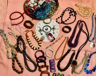 Vintage costume jewelry. 