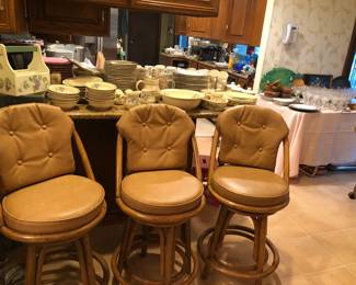 Vintage rattan chairs.