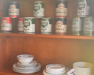Vintage oil cans