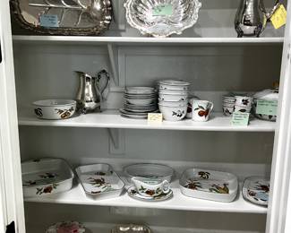 Royal Worcester "Gresham Vale" pieces and silver service pieces.
