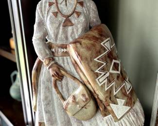 Albaster Native American Stone Sculpture.