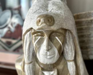 Albaster Native American Stone Sculpture.