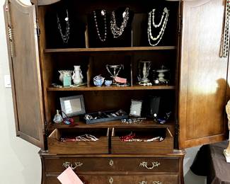 Lovely Armoire and a Collection of Beautiful Jewelry.