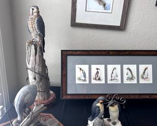 Penguins, Herons, Drake Duck...bird decor and artwork.