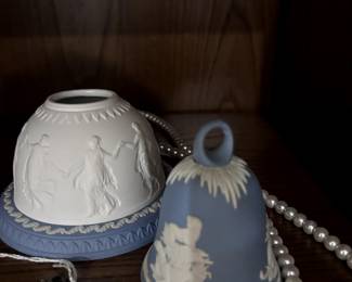 Wedgewood Blue Jasperware pieces.
