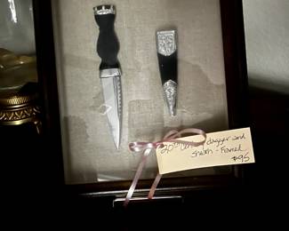 20th Century Dagger and Sheath - framed.