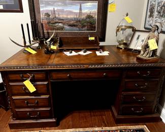 Large office desk.