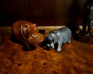 Unique Stone and Wooden Art carved Animals.