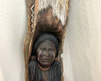 Beautiful Wood Carving Spirit, Native - Battle Ready