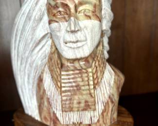 Albaster Native American Stone Sculpture.