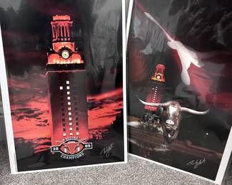 Universisty of Texas signed prints.