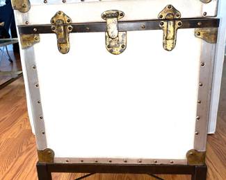 Pottery Barn standing blanket trunk