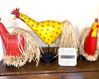 Roosters and chicken decor