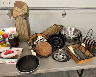 Baskets, Stainless Bowls, baking pans