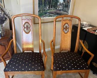  Thomasville Mystique Asian Chinoiserie                Captain's Chairs