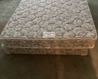 Mattress and Box spring  w / metal frame $50.00         50% off   