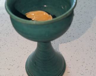 Handmade wine goblet with koi fish inside.  Set of 6.