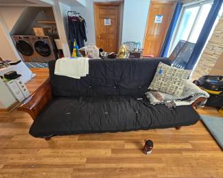 Futon - cushion and solid wood base
