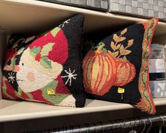 Crewel Holiday Pillows