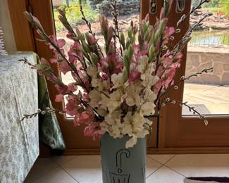 Gladioli in Umbrella Can