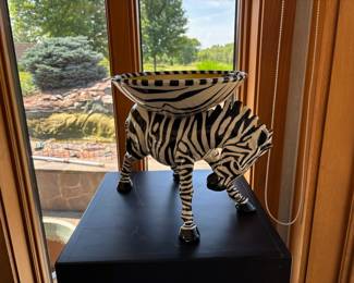 McKenzie Childs Zebra Bowl