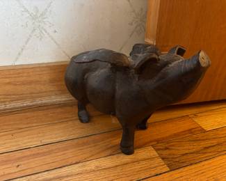 Iron Pig Door Stopper