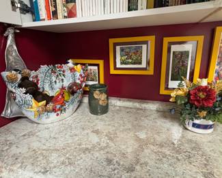 Metal Holiday Basket, Artwork